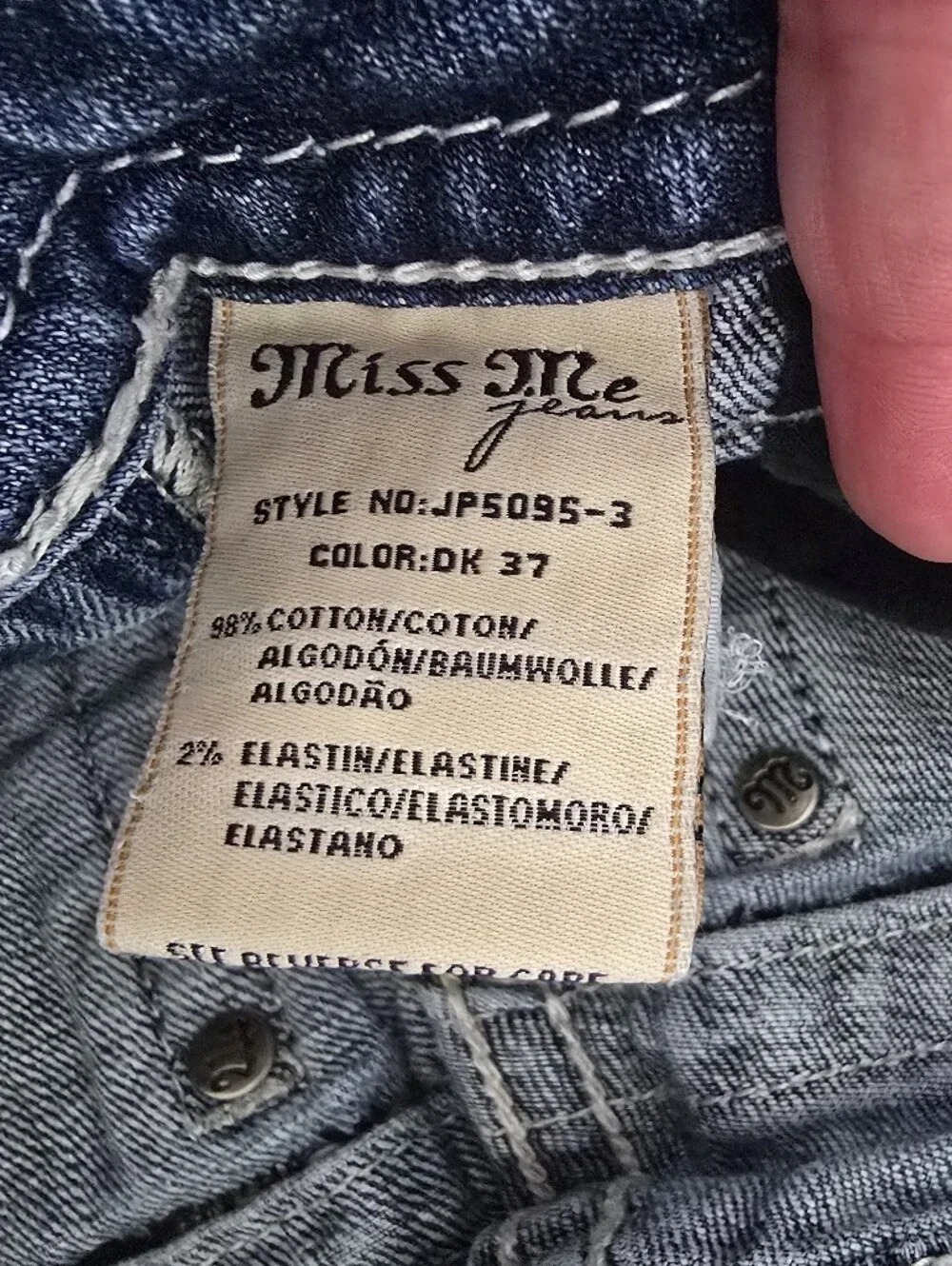 Miss Me Medium Blue Flared Jeans with Faded Detailing